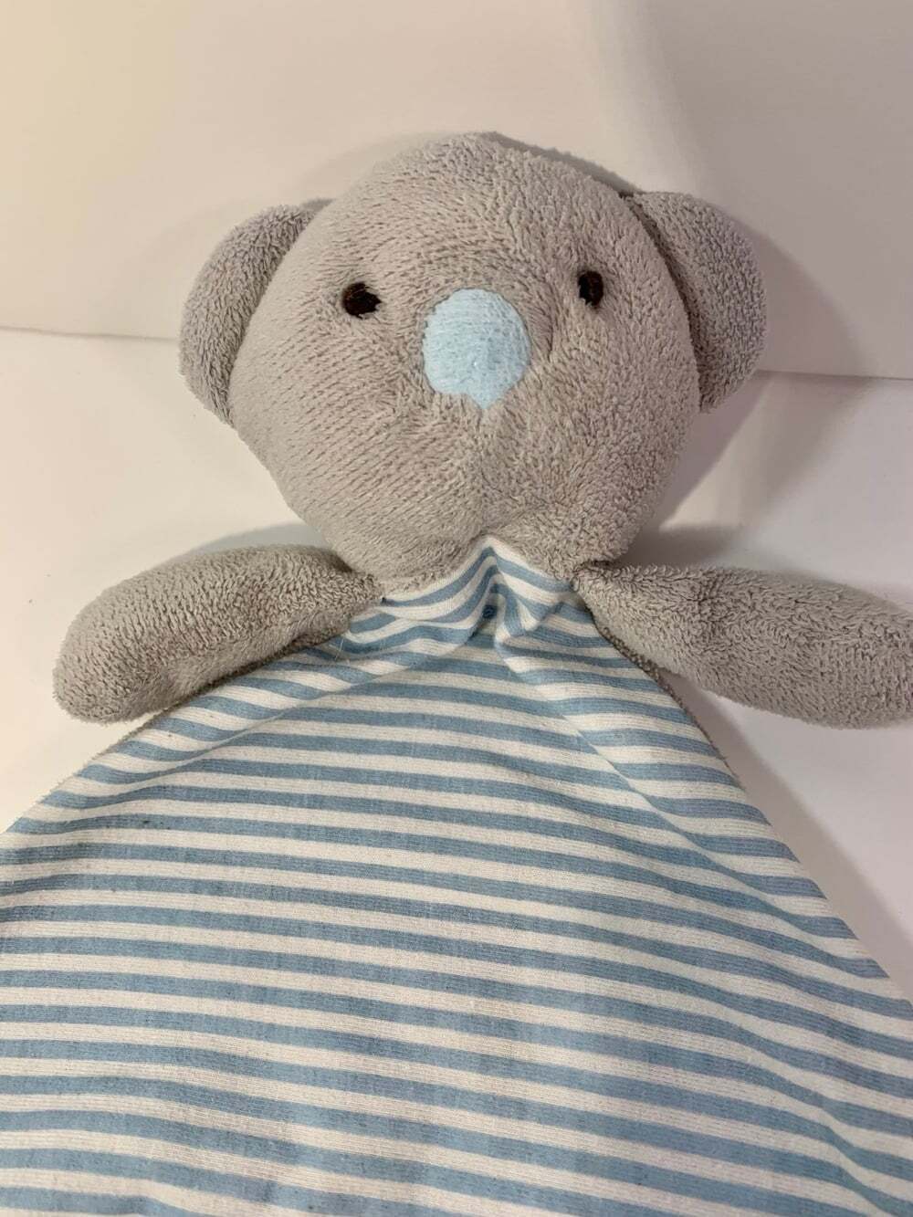 Koala Lovey Grasslands Blue white striped knotted READ !!